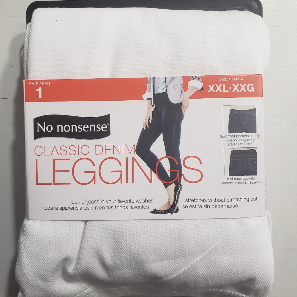 White denim Leggings